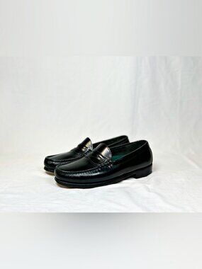 Dexter Mens Black Leather Preppy Penny Loafers~10
